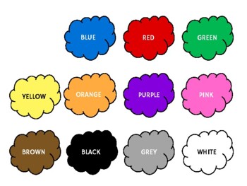 Cloud Color Words by Madison Holzmeister | TPT