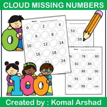 Preview of Cloud Missing Numbers Worksheets