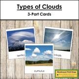 Types of Clouds 3-Part Cards - Montessori Nomenclature