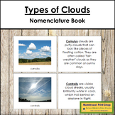 Types of Clouds Book - Montessori Nomenclature