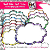 Cloud Polka Dot Frames Clip Art