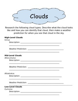 Cloud Presentation by Collins' Laboratory | Teachers Pay Teachers