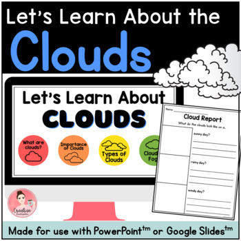 Preview of Cloud Science Unit with Digital Slideshow and Printable Activities