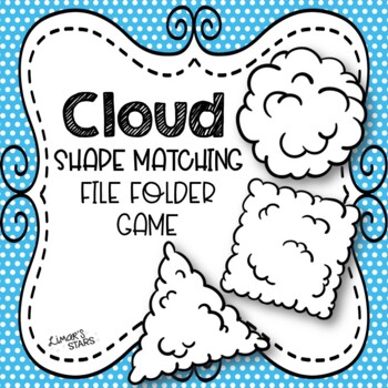Preview of Cloud Shape Matching File Folder Game {SPRING}