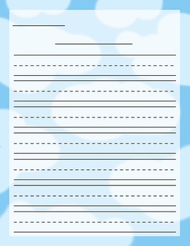 Preview of Cloud Stationery Set