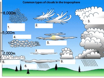 Preview of Cloud Types, Formation, Weather Predication - 4 Lessons, Activities, more