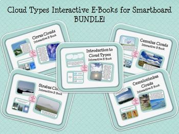 Preview of Cloud Types Interactive E-Books and Games for Smartboard BUNDLE!