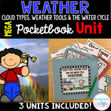 Cloud Types, Water Cycle, Weather Tools BUNDLE Research Un