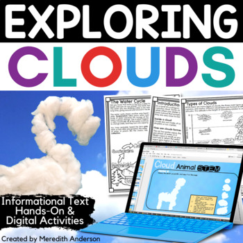 Preview of Cloud Types Worksheets with STEM / STEAM Activities Weather Science