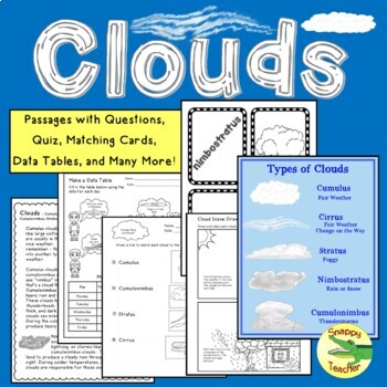 Types of Clouds Unit by Snappy Teacher | Teachers Pay Teachers