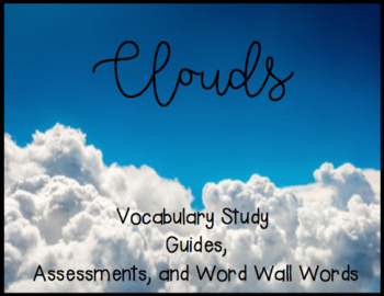 Preview of Cloud Vocabulary Study Guide and Assessment