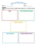 Cloud Worksheet (Goes Along With Weather PowerPoint)