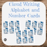 Cloud Writing Alphabet and Number Cards // PreK, K and 1st