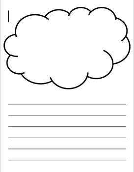 Preview of Cloud and Sun Writing Template