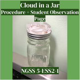 Cloud in a Jar Procedure and Student Observation Page