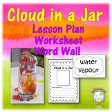 Science Weather Cloud in a Jar Lesson Plan with Worksheet 