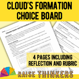 Cloud's formation Choice Board Middle School Science diffe