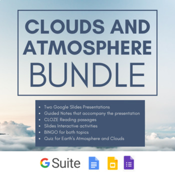Preview of Clouds & Atmosphere Bundle - Slides, Activities, Quizzes, etc. - 13 Products!
