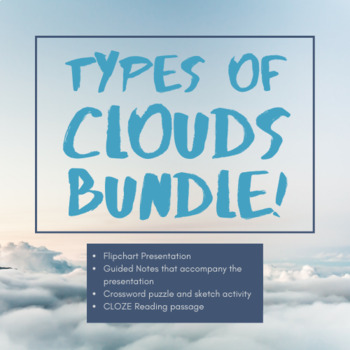 Preview of Clouds Bundle - Flipchart, CLOZE, Crossword, Sketch, Guided Notes, BINGO