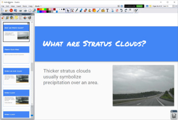 Preview of Types of Clouds - Flipchart Presentation