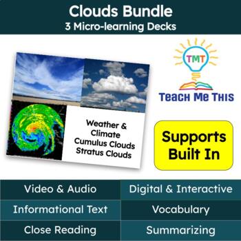Preview of Clouds Informational Text Reading Passages and Activities Bundle
