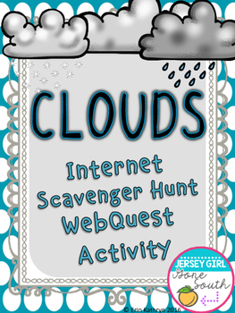 Preview of Clouds Internet Scavenger Hunt Crossword Puzzle Activity