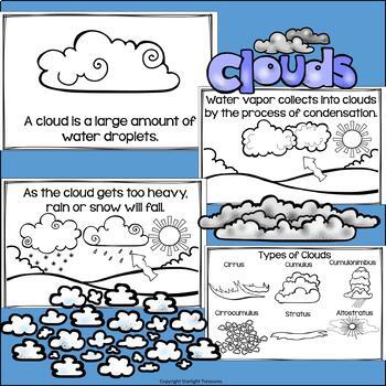 Clouds Mini Book for Early Readers by Starlight Treasures | TpT