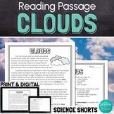 Clouds Reading Comprehension Passage PRINT and DIGITAL