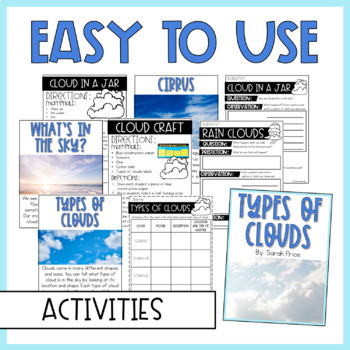 Types of Clouds Activities and Worksheets by Sarah Price - Priceless ...
