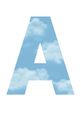Clouds Weather Print | A-Z 0-9 Decor | Printable Bulletin 
