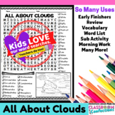 Clouds Word Search Activity : Early Finishers : Morning Work