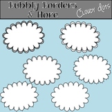 Cloudy Dots Circle Frames {Commercial Use}