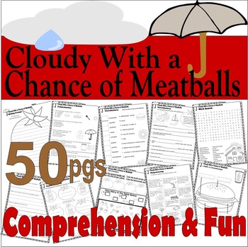 Preview of Cloudy With a Chance of Meatballs Read Aloud Book Study Companion Comprehension