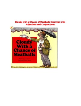 Preview of Cloudy with a Chance of Meatballs Grammar Unit