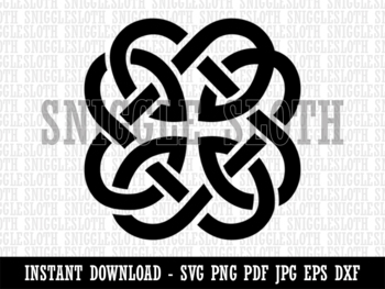 Preview of Clover Irish Celtic Knot Clipart Instant Digital Download SVG EPS PNG PDF AI DXF