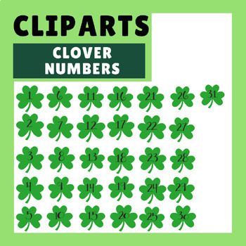 Preview of Clover Numbers CLIPARTS