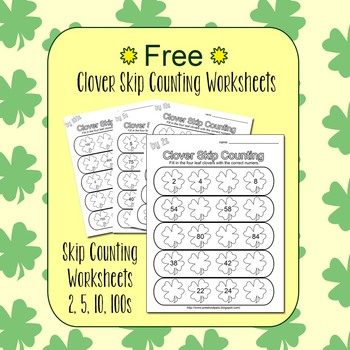 Preview of Clover Skip Counting Worksheets