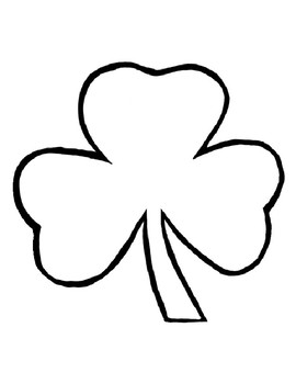 Preview of Clover Template Clover Coloring Page Clover Outline Shamrock Bulletin Board