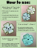 Clover Writing Gratitude Art - Teacher Communication * Mul