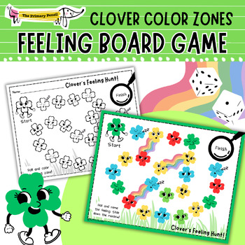 Preview of Clover's Color Zone Feeling Board Game! St. Patrick's Day SEL Morning Meeting