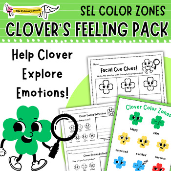 Preview of Clover's Feeling Match Pack | March Social Emotional Learning Worksheets