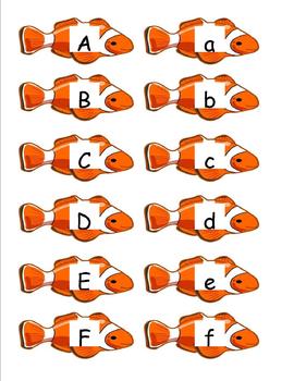 Preview of Clown Fish with Upper and Lowercase letters