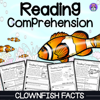Preview of Clownfish Facts Reading Comprehension Passages and Questions - Ocean Animals