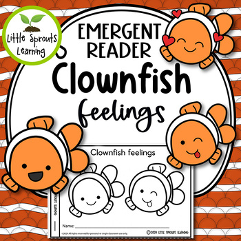 Preview of Clownfish Feelings Emergent reader (Social Emotional Learning)