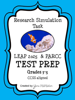 Preview of Clownfish Research Simulation Task TEST PREP for PARCC and LEAP 2025