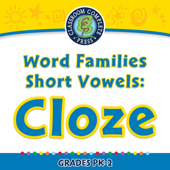 Preview of Word Families Short Vowels: Cloze - NOTEBOOK Gr. PK-2