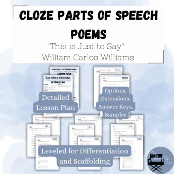 Preview of Cloze Parts of Speech Poems - This is Just to Say