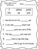 Cloze Sight Word Sentences (Pre-Primer)