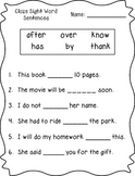 Cloze Sight Word Sentences (1st Grade)