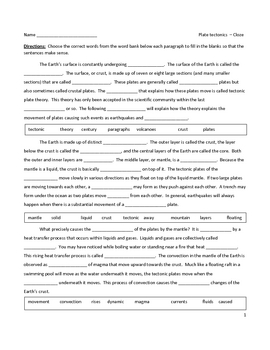 The Theory Of Plate Tectonics Worksheet Answers - Worksheet List